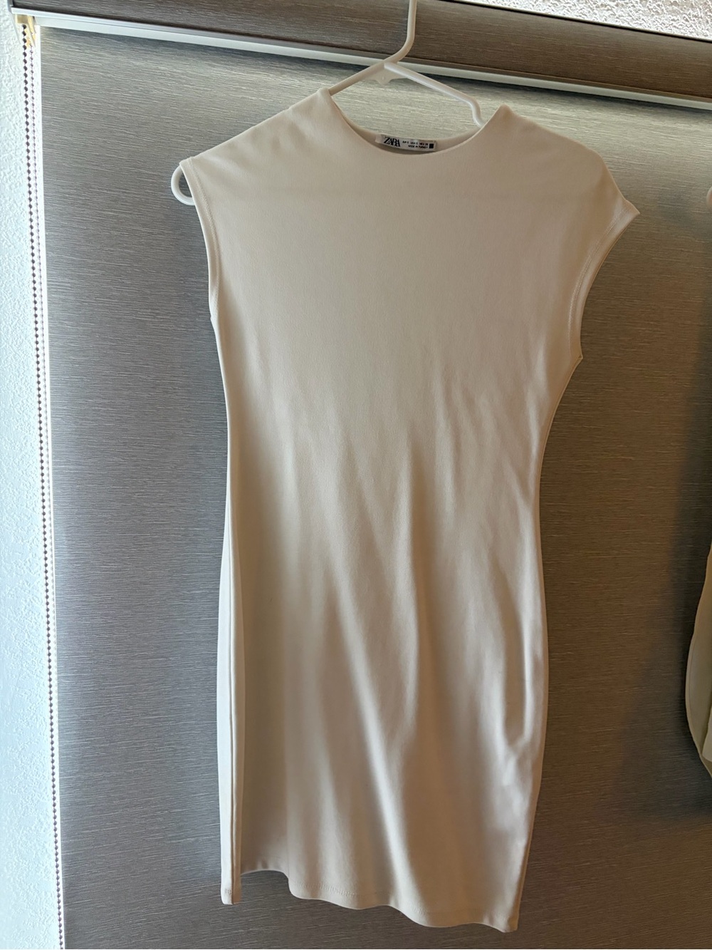 Zara Cream Sleeveless Tank Dress